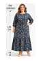 Plus Size Full Lycra Pleated Dress with Lace-Up Sleeves, Elasticated Sleeves, Trendy Circle Neck, Colorful Velvet Dress - 6