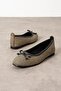 Fiora Checkered Black Bowknot Wooden Bead Detailed Ballerinas - 4