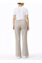 Double Tt High Waist Lycra Half Spanish Leg Fabric Trousers - 2