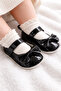 Shiny Patent Leather Ballerinas Comfortable Sole First Step Shoes