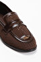 Women's Brown Knitwear Loafer Shoes - 3