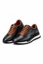 71416-02 Brown-Black Men's Leather Shoes - 2