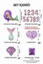 Purple Color 7 Year Old Mermaid Themed 6 Piece Balloon Set Party Decoration - 2