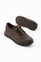 Hero Genuine Leather Brown Men's Casual Sneaker Shoes with Elastic Ankle Detail - 5
