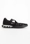 Women's Black Mesh Orthopedic Sole Velcro Ballerina Sports Shoes - 2