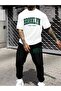 Men's Oversize Tracksuit Set - Broklyn Printed T-Shirt - Tracksuit