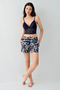 Women's Navy Blue 3-Piece Shorts Bralet Dressing Gown Set (Arnetta 3568) - 2