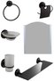 Selvi 5-Piece Mirror Set Black Color