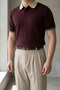 Old Money Premium Short Sleeve Men's Polo Collar Knitwear T-Shirt - 2