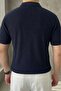 Men's Old Money Stripe Textured Short Sleeve Polo Collar T-Shirt - 5