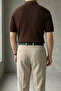 Men's Old Money Stripe Textured Short Sleeve Polo Collar T-Shirt - 5