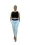 Plus Size Mom Elastic Waist High Waist Women's Trousers