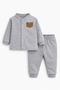 Oz Baby Cotton Lycra Front Snap 4 Season Baby Top and Bottom Set - Daily Use (6-24 Months)