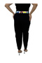 Plus Size Mom Belted High Waist Women's Pants - 3