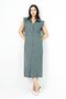 Women's Dress Linen Summer Dress Long Midi Dress Zero Sleeve Casual Green Shirt Dress Stylish Comfortable - 4