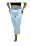 Plus Size Women's Elastic High Waist Wide Leg Pants with Front Pockets - 5