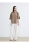 Brown Stone Embroidered Women's Shirt - 2