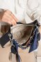 Women's Shoulder and Hand Bag with Silk Scarf Detail - 2