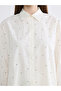 Giyçık Store Den Ecru Stoned Oversized Women's Shirt Tunic - 6