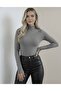 Finger Detailed Women's Bodysuit 3-Piece Set Half Fishnet Viscose Long Sleeve Basic Daily Wear - 6