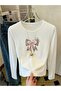 Women's Its Well Ribbon Printed Crew Neck Bodysuit - 3