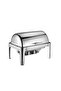 Stainless Steel Roll Top Chafing Dish 9 L without Window (1/1 GN) - Rectangular Silver