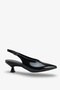 Taolas Women's Heeled Pointed Toe Shoes - Black Patent Leather