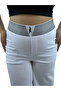 Plus Size Women's Elastic High Waist Wide Leg Pants with Front Pockets - 2