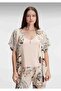 Women's 3-Piece Dressing Gown Set with Rope Straps, Floral Pattern and Lace Detail - 2