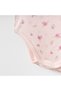 Newborn Baby Girl Cotton Bodysuit Colorful Patterned Short Sleeve Bodysuit with Snap Fasteners 3-12 Months Pink - 8