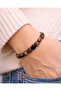 Natural Agate Stone Bracelet – Brown Toned Genuine Agate Natural Stone Bracelet – Unisex Elastic Bracelet - 4