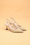 Women's Thin Heeled Straw Embroidered Evening Dress Shoes Heeled Shoes - 3