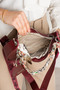Women's Shoulder and Handbag with Scarf Detail - 2