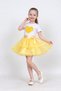 Girl's Yellow Heart T-Shirt with Satin Yellow Tutu Skirt April 23 Show