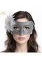 Silver Glitter Feather Ball Mask – Women's Party &amp;   Masquerade Mask