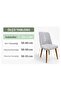 Chair Cover-Large Oval Lycra Sand Pattern Chair Cover Washable Elastic Kitchen Chair Cover - 6