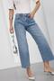 Trendy High Waist Crop Wide Leg Denim Jeans - High Rise Cropped Wide Leg Jeans (90cm) - 3