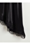 Lcw Vision Black High Waist Asymmetrical Cut Satin Skirt - 2