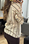 Mocha Line Binding Detailed Double Breasted Shirt Beige - 6
