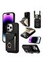 iPhone 14 (6.1 Inch) Compatible Wallet, Ring, Stand, Neck Strap, Lux Leather Case - 4