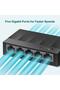 Ls1005G 5 Port Gbit Desktop Unmanaged Plastic Case Switch - 2