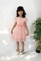 My Little One's Polka Dot Girls' Pleated Lined Dress - Orange - 3