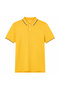 Men’s Slim Pique Solid Polo with Flat Knit Collar