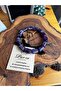 Amethyst Natural Stone Capsule Cut Bracelet
