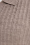 Men's Standard Fit Regular Cut Polo Collar Brown Sweater - 4