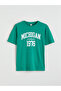Green Printed Boy's T-Shirt