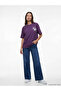 Crew Neck Printed Oversize Women's T-Shirt - 2