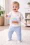 Dino Embossed Printed Baby Boy Set with Pocket Detail - 3