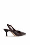 Elit Pm439 K3020 Women's Classic Heeled Shoes Brown - 4