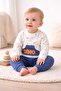 Dino Embossed Printed Baby Boy Set with Pocket Detail - 2